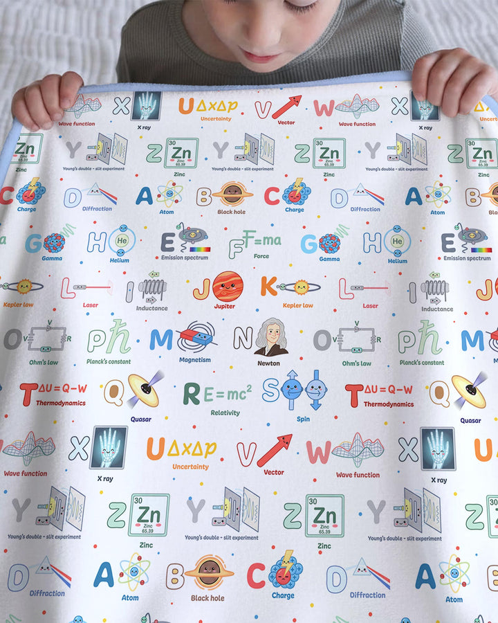 The Physics Alphabet Bamboo Blanket