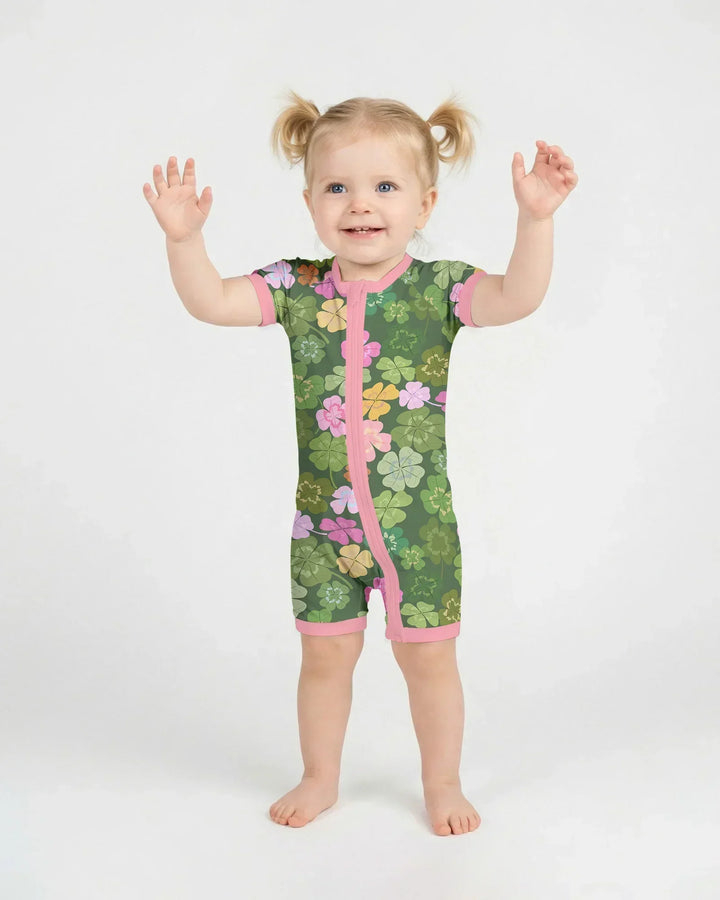 Lucky 4 Leaf Clover Bamboo Shorty Zippy