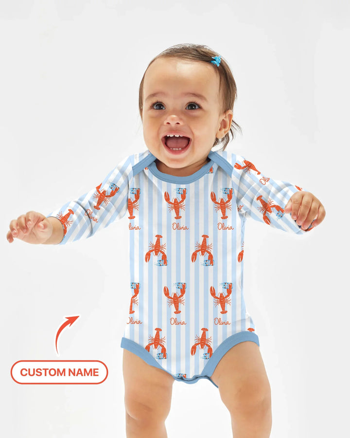 Custom Name Crawfish Beer Season Bamboo Bodysuit