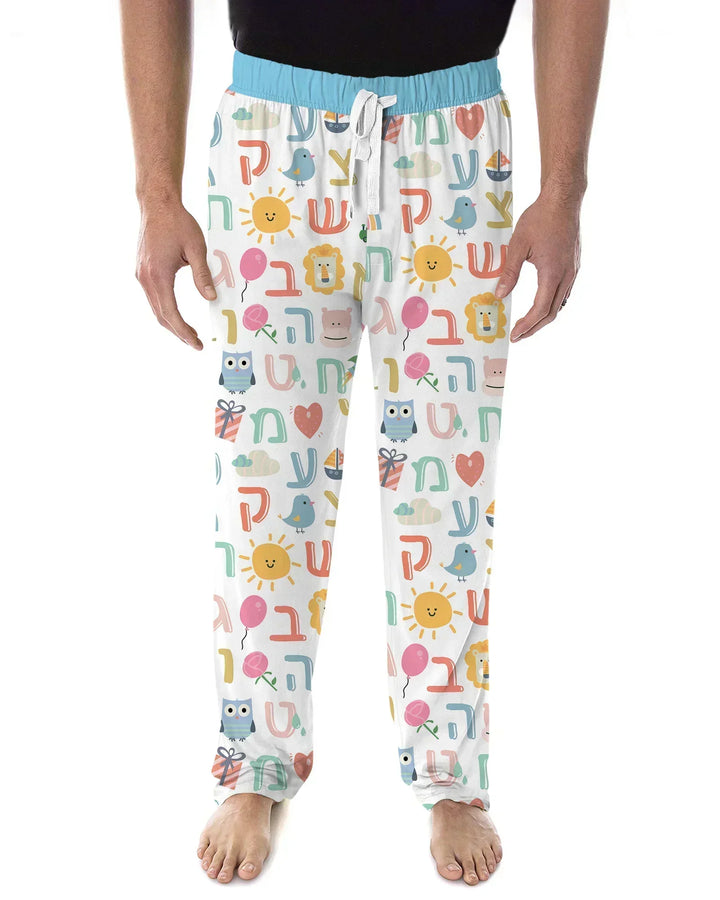 Hebrew Alphabet Bamboo Men's Pajama Set