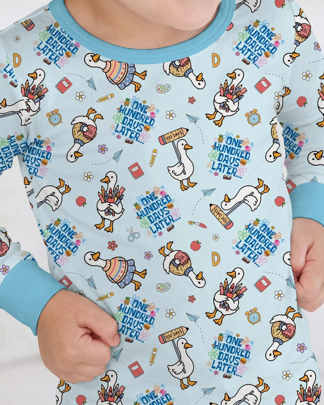 One Hundred Days Later Silly Goose Bamboo Two Piece Long Sleeve Pajama Set