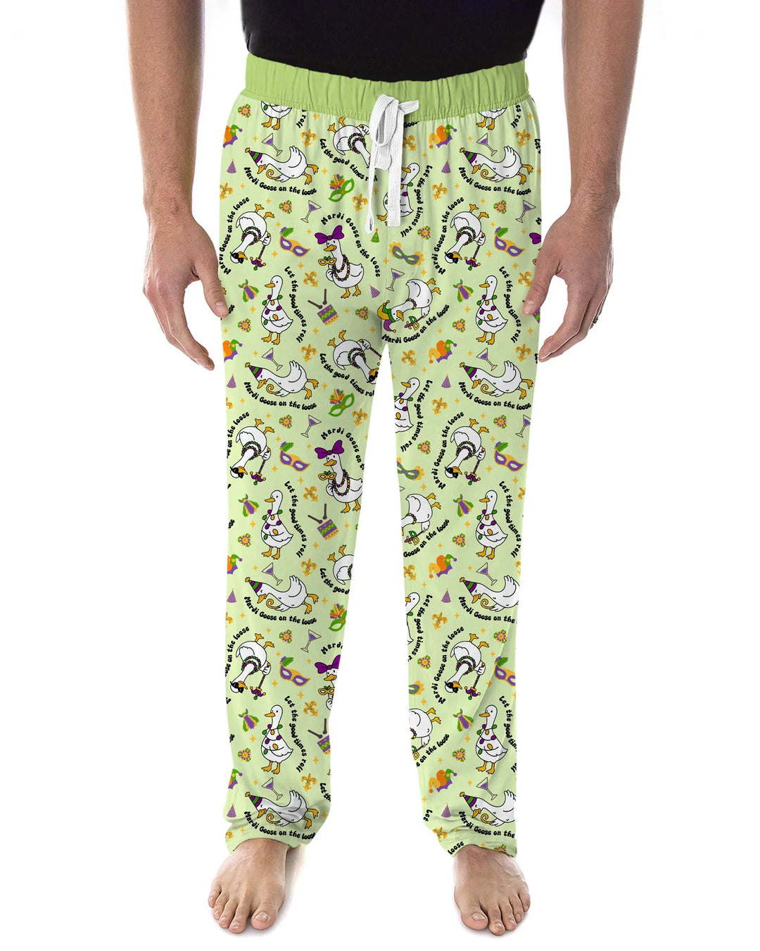 Mardi Gras Silly Goose Bamboo Men's Pajama Set