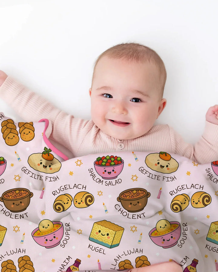 Shabbat Shalom Bamboo Blanket