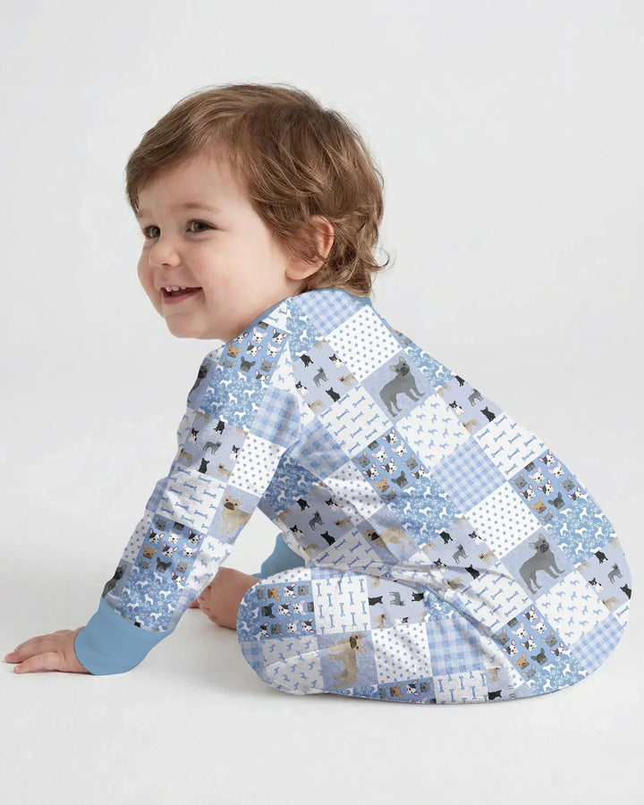 Frenchies Patchwork Family Matching Bamboo Convertible Zippy