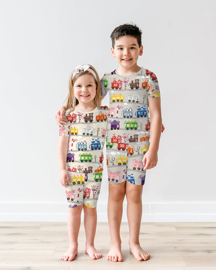 Template Bamboo Two Piece Short Sleeve Shorts Pyjamas Set