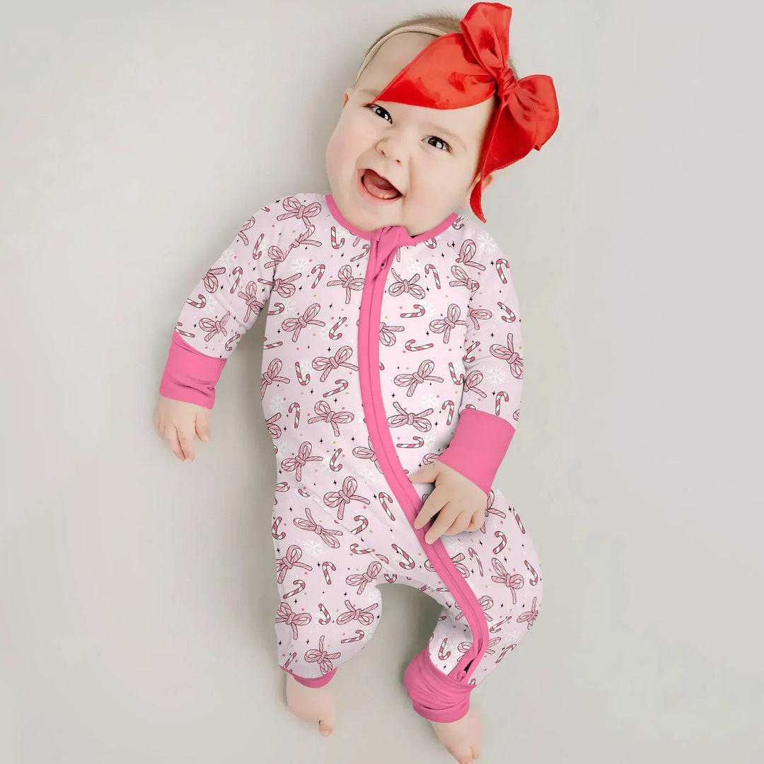 Pink Candy Bows Bamboo Convertible Zippy