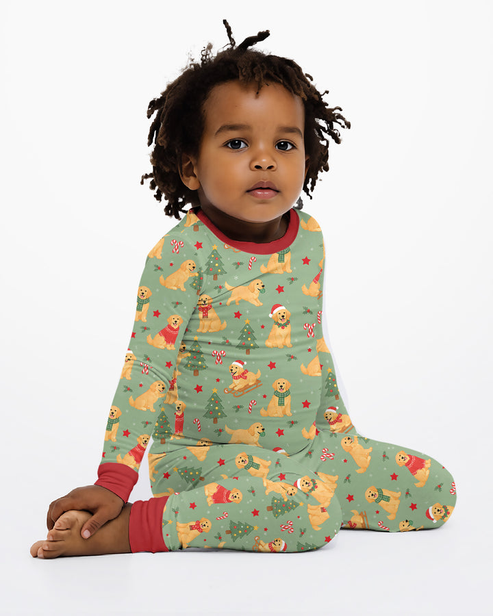 Holiday Dog Bamboo Two Piece Long Sleeve Pajama Set