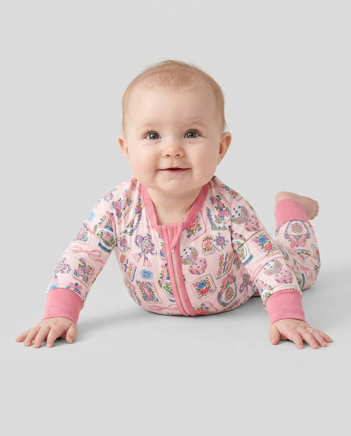 Chinoiserie Mahjong Mommy & Me Matching Bamboo Convertible Zippy