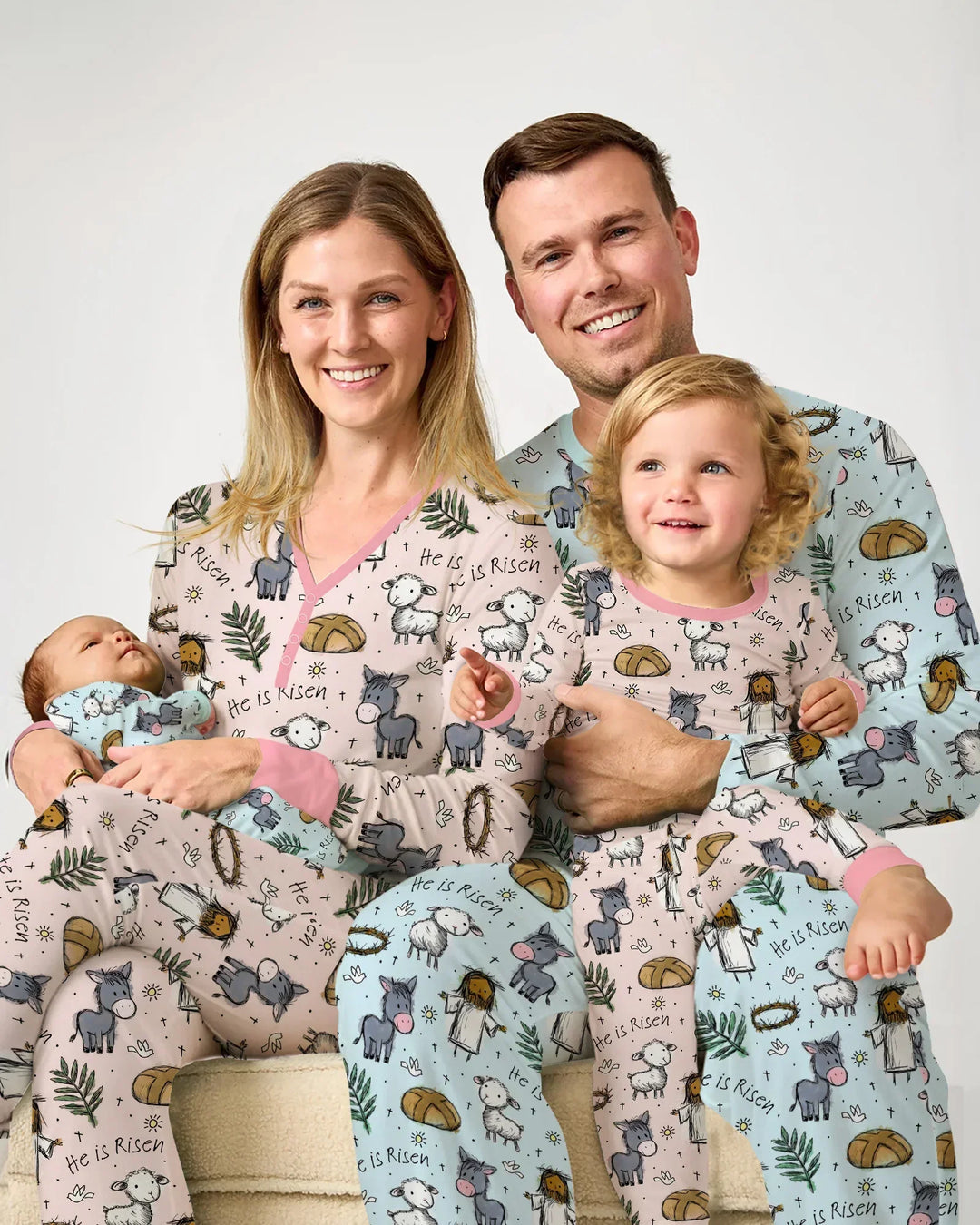 He Is Risen Easter Family Matching Bamboo Men's Pajama Set
