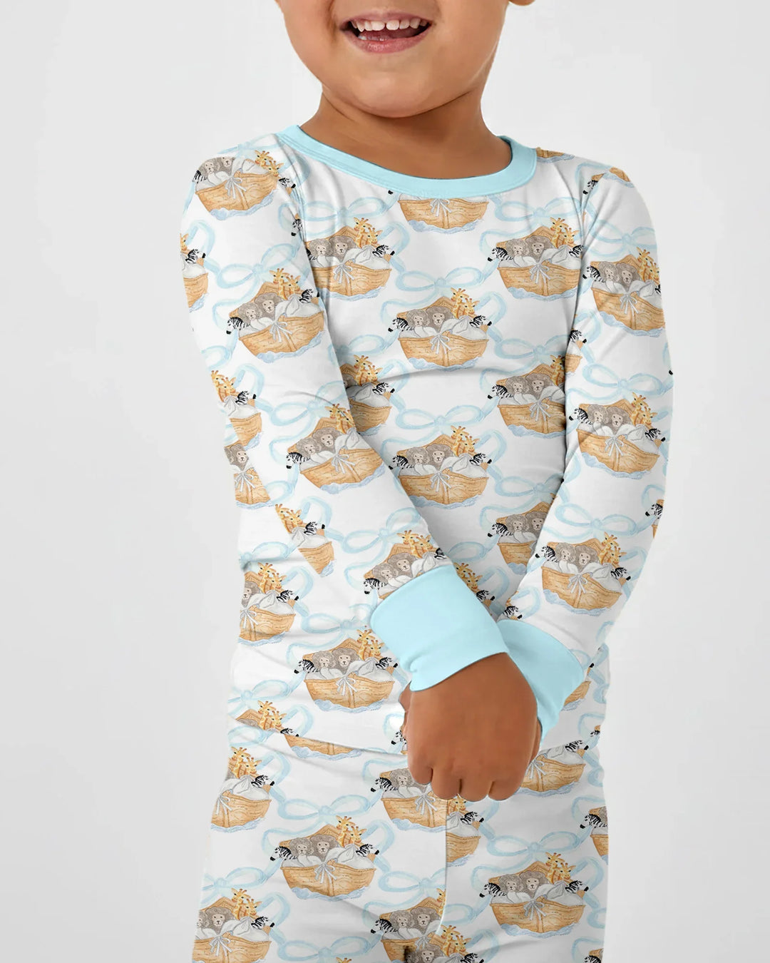 Noah's Ark Bamboo Two Piece Long Sleeve Pajama Set