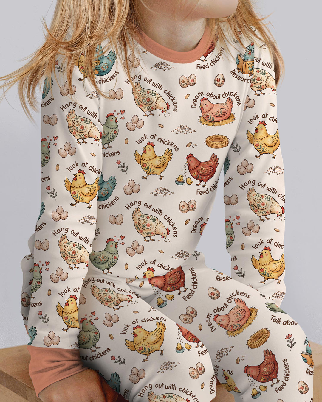 Template Bamboo Two Piece Long Sleeve Pyjamas Set