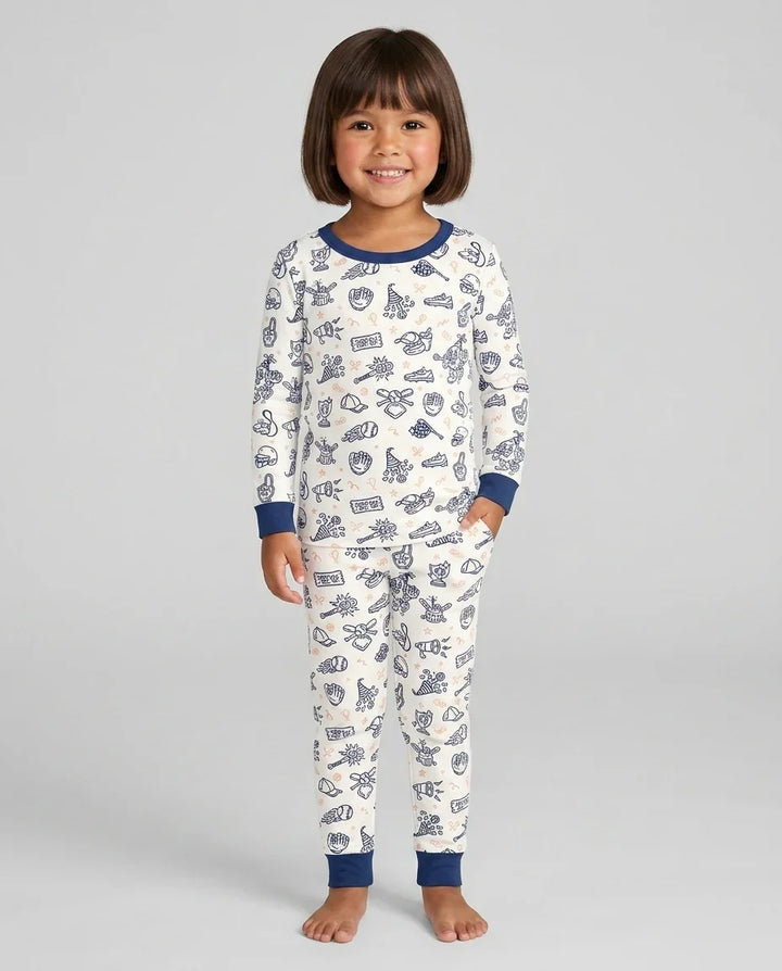 Ballpark Bash Bamboo Two Piece Long Sleeve Pajama Set