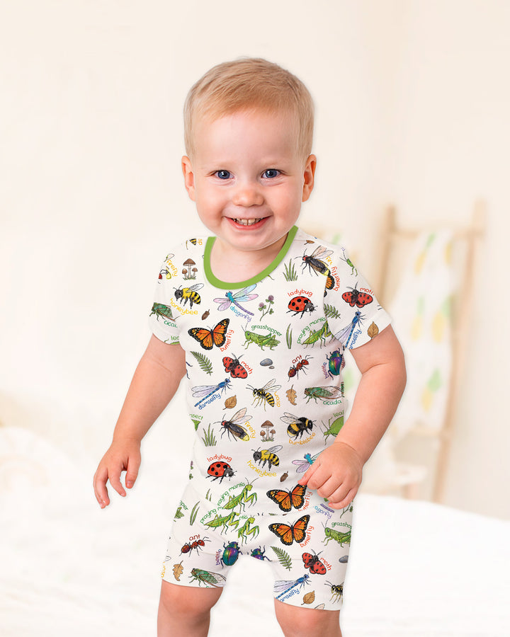 Template Bamboo Two Piece Short Sleeve Shorts Pyjamas Set