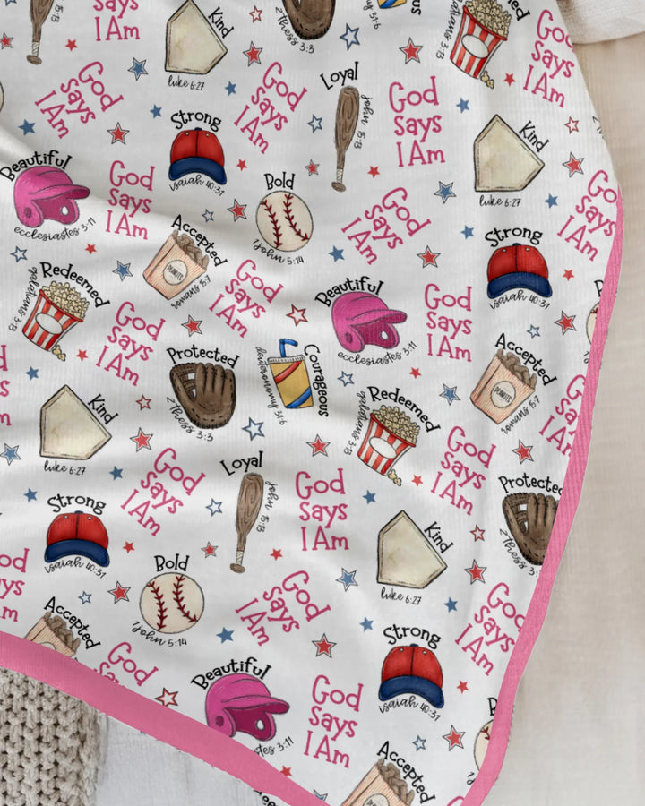 Christian Baseball Bamboo Blanket