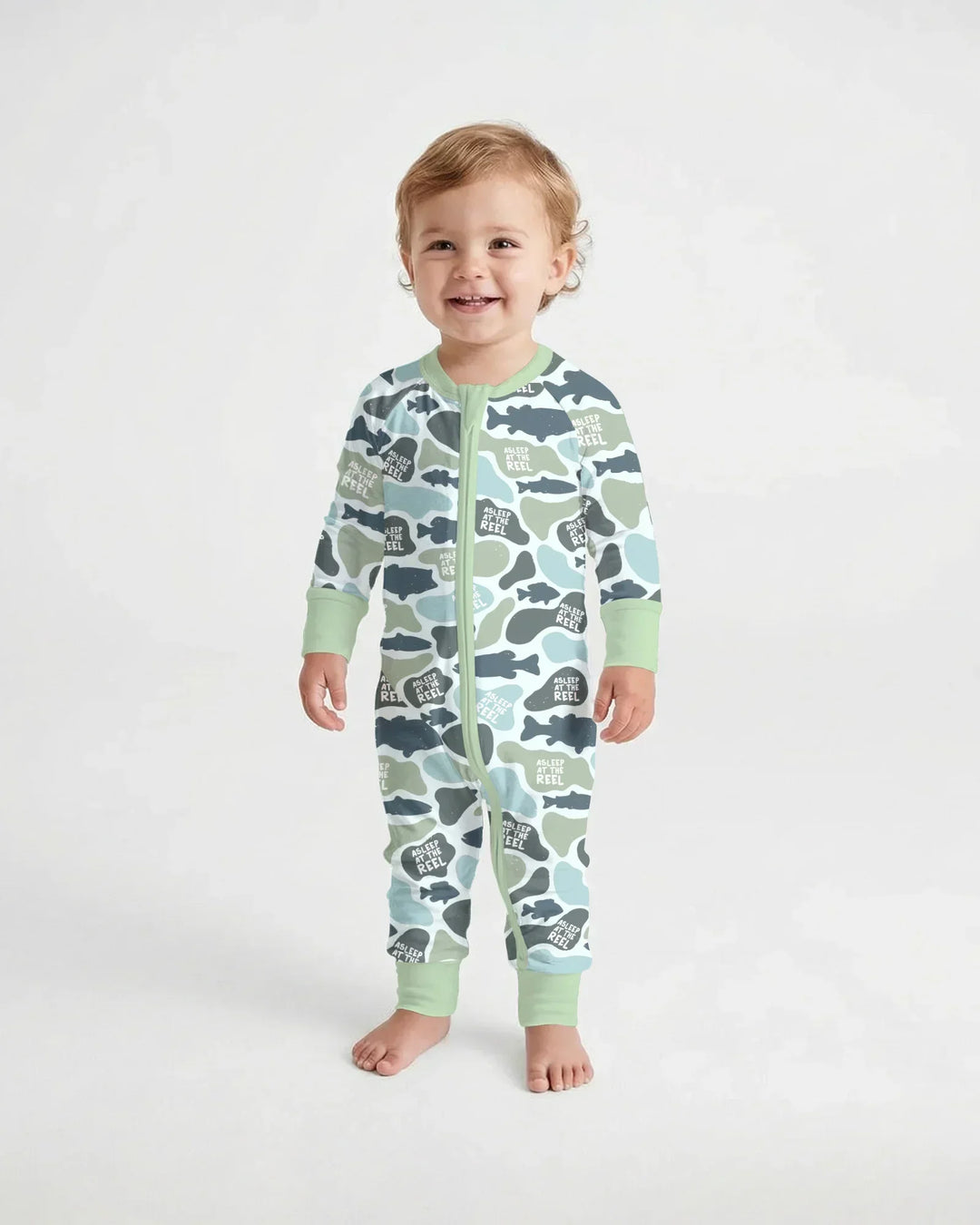 Asleep At The Reel Matching Daddy & Me Bamboo Convertible Zippy