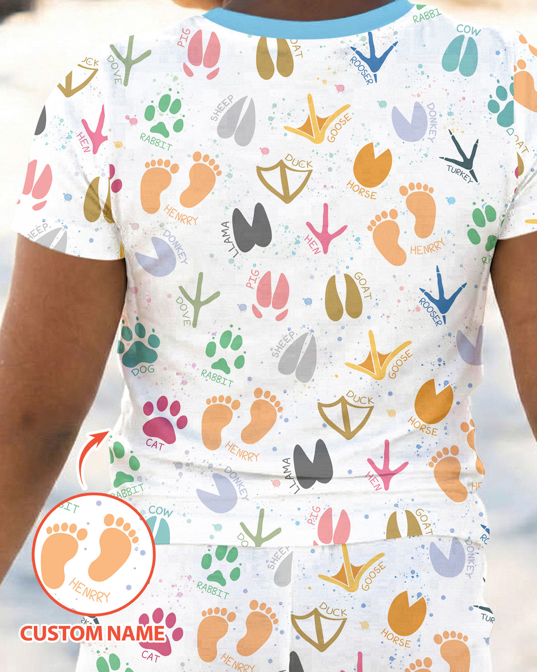 CUSTOM Template Bamboo Two Piece Short Sleeve Pyjamas Set