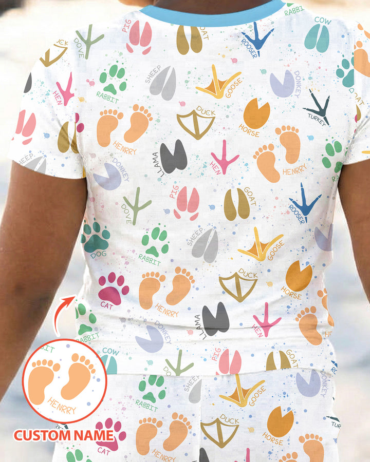 CUSTOM Template Bamboo Two Piece Short Sleeve Pyjamas Set