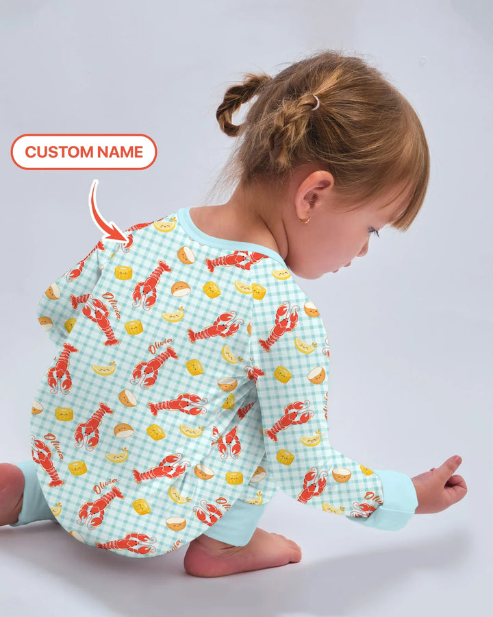 Custom Name Preppy Crawfish Season Bamboo Convertible Zippy