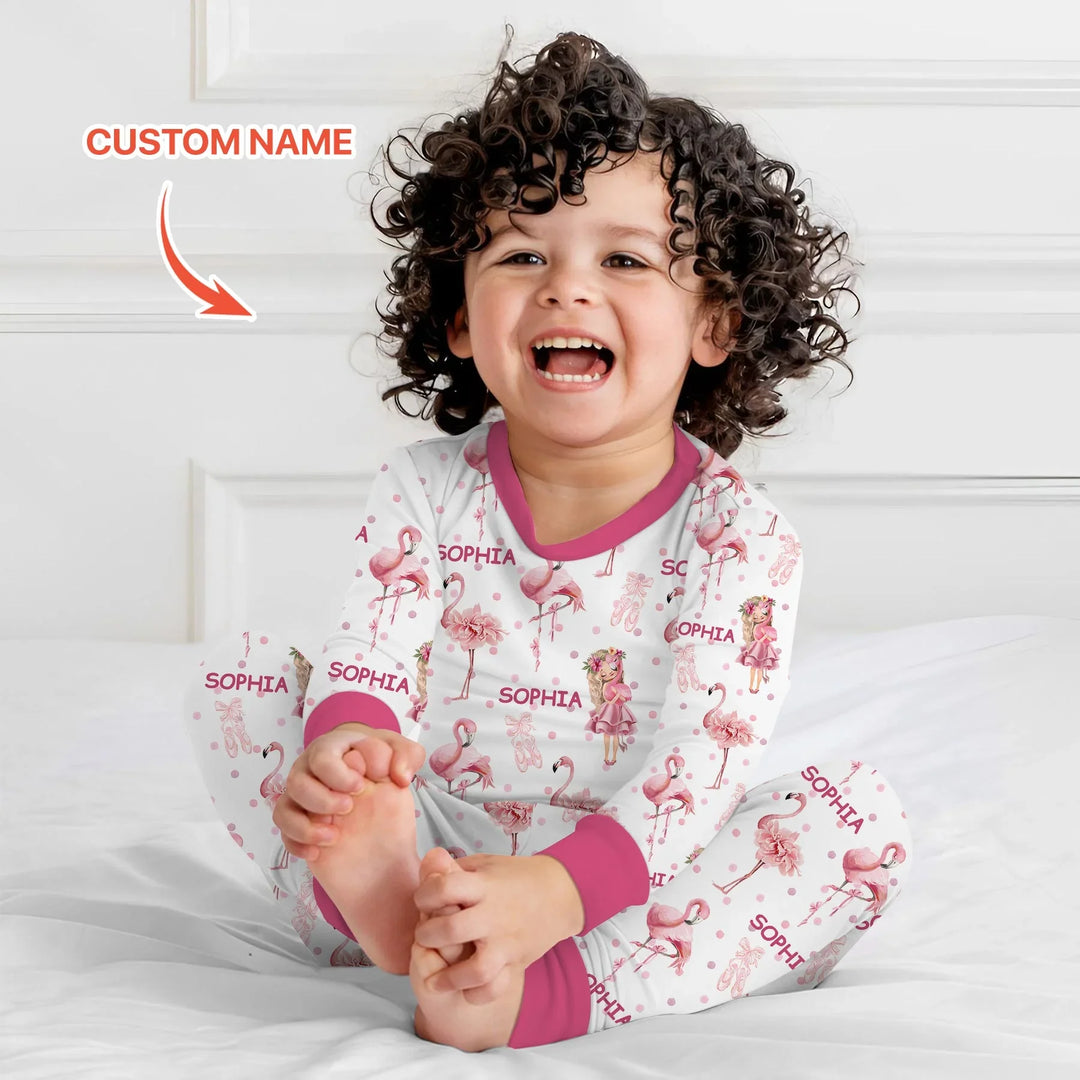 Little Ballerina Dreams Bamboo Two Piece Long Sleeve Pajama Set