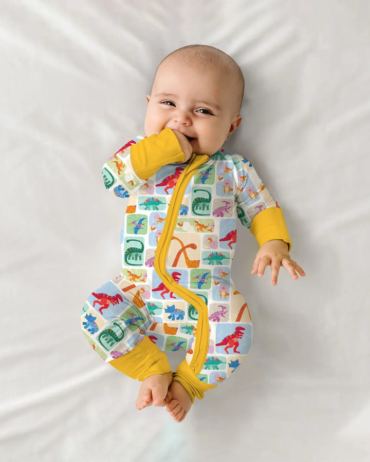 Rainbow Dino Friends Family Matching Bamboo Convertible Zippy