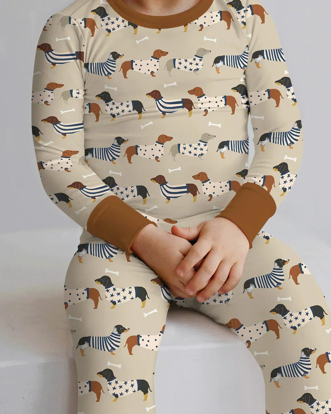 Cute Wieners Bamboo Two Piece Long Sleeve Pajama Set