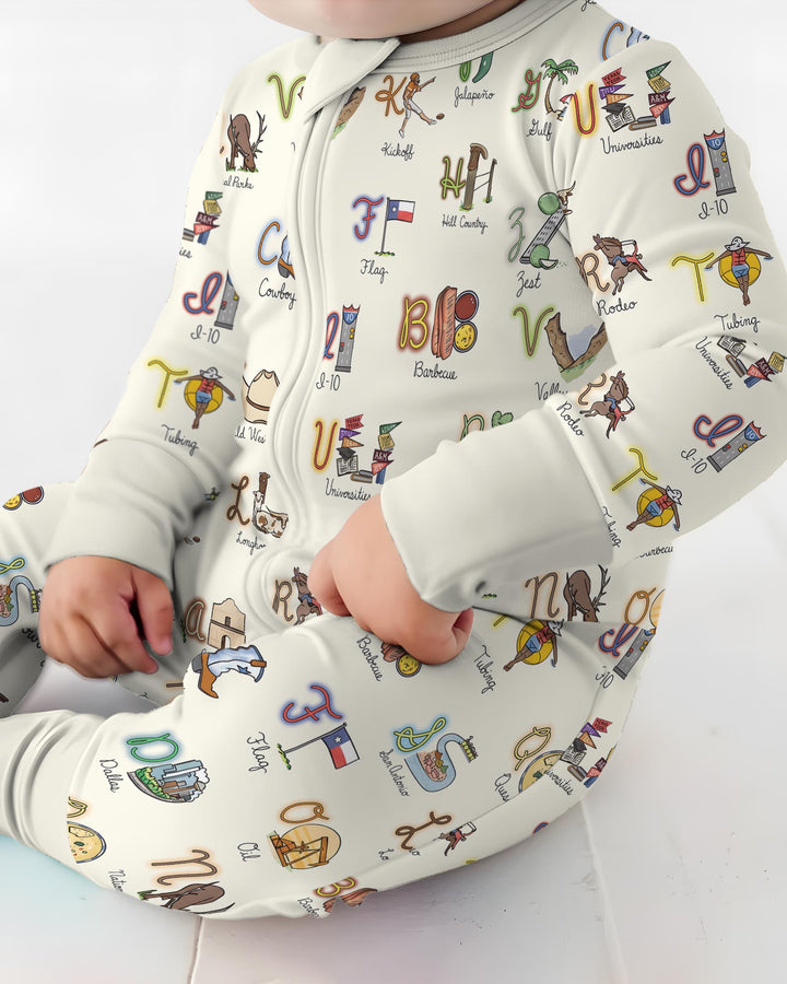 Texas Alphabet Bamboo Convertible Zippy