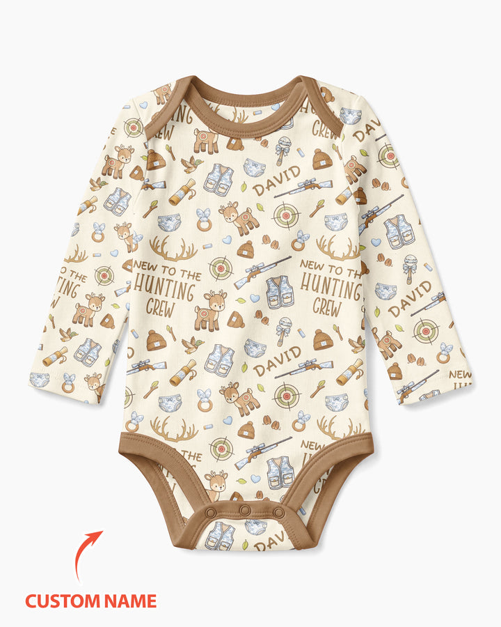 New To The Hunting Crew Custom Name Bamboo Bodysuit