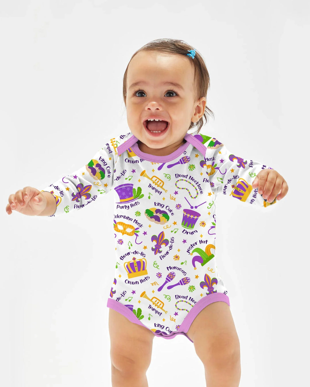 Mardi Gras Family Matching Bamboo Bodysuit