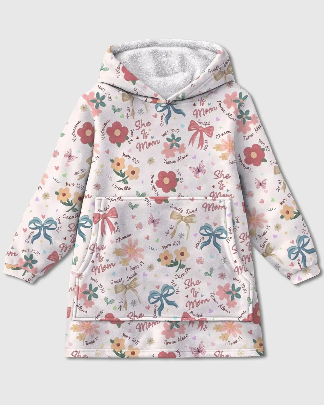 She Is Mom Wearable Bamboo Blanket Hoodie