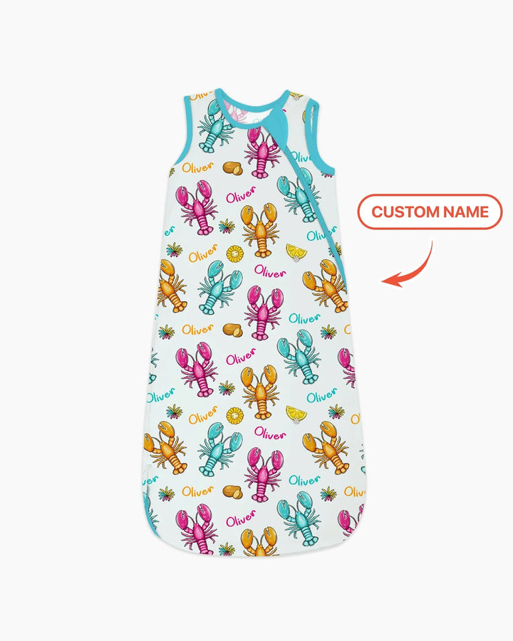 Custom Name Crawfish Crew Bamboo Sleep Bag