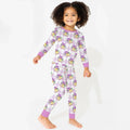 Mardi Gras Donut Bamboo Two Piece Long Sleeve Pajama Set