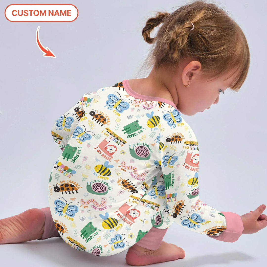 Spring Garden Custom Name Bamboo Convertible Zippy