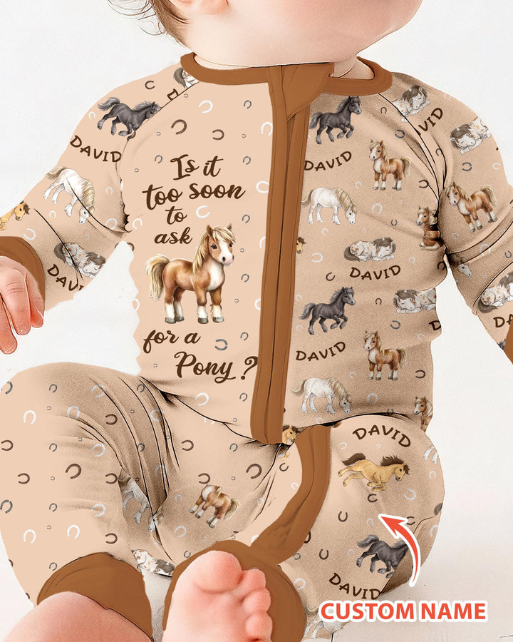 Custom Name Is It Too Soon to Ask for a Pony Bamboo Convertible Zippy