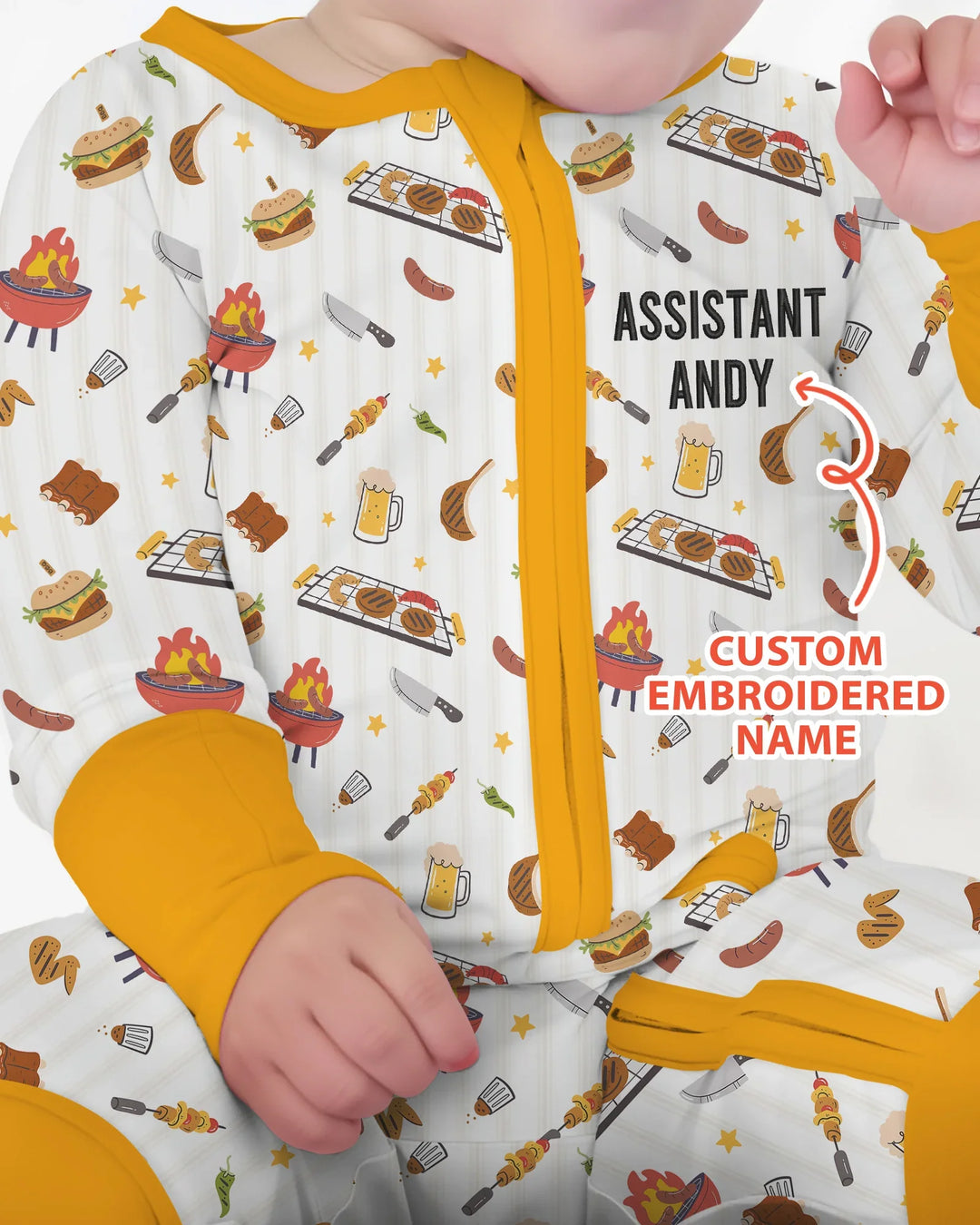 Custom Embroidered Name Grill Dad Bamboo Convertible Zippy