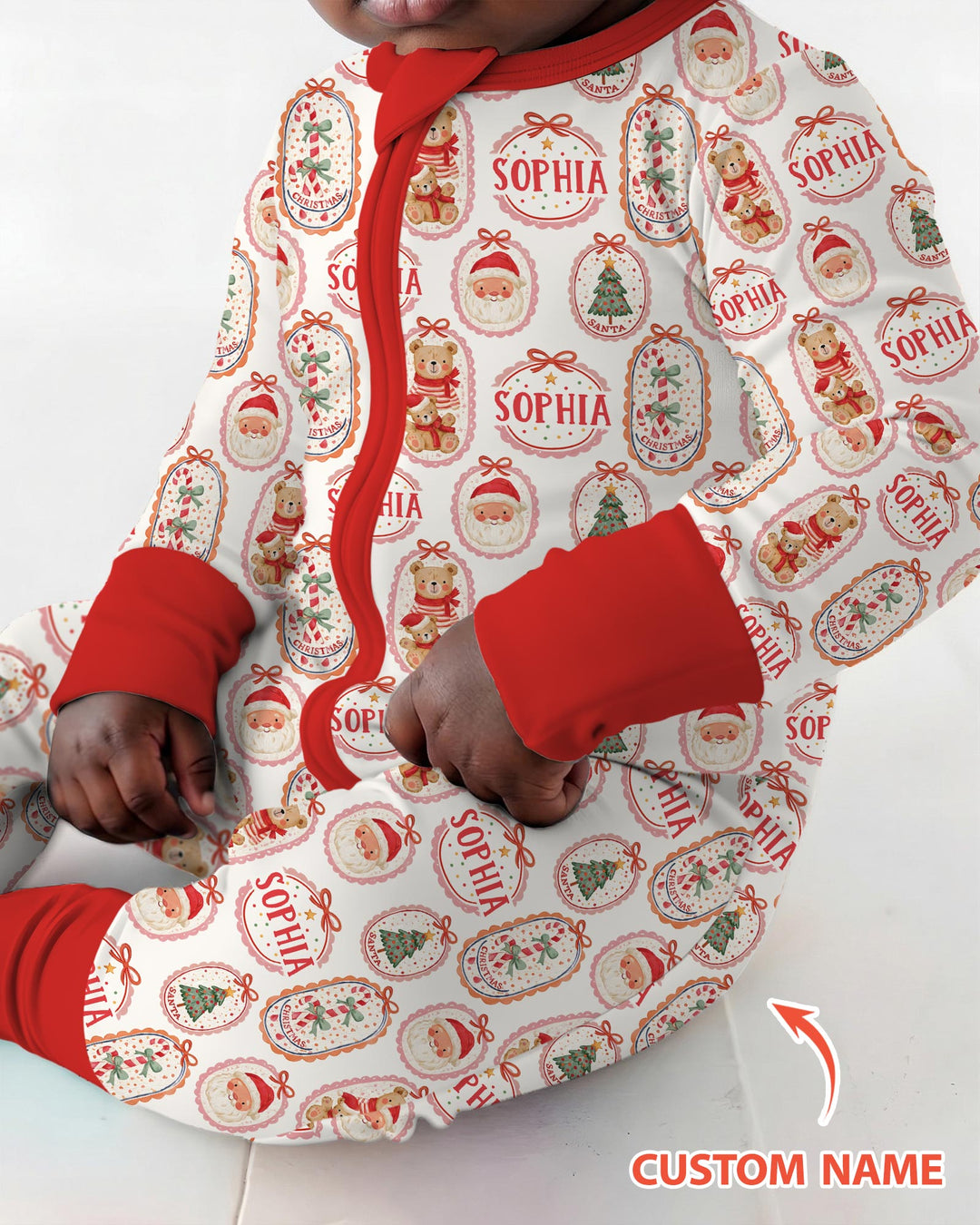 Vintage Christmas Cameo Bamboo Convertible Zippy