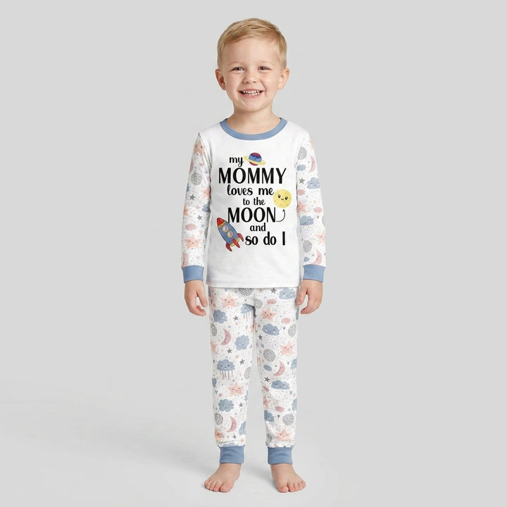 My Mommy Loves Me To The Moon And So Do I Bamboo Two Piece Long Sleeve Pajama Set