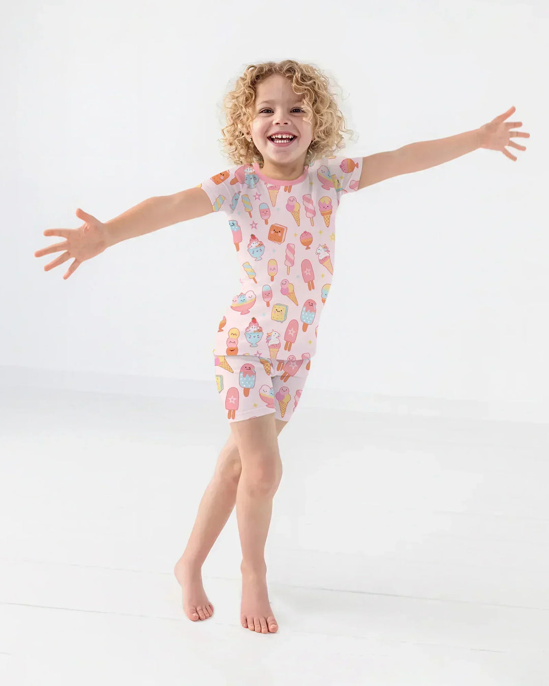 American Ice cream Bamboo Two Piece Short Sleeve Shorts Pajama Set