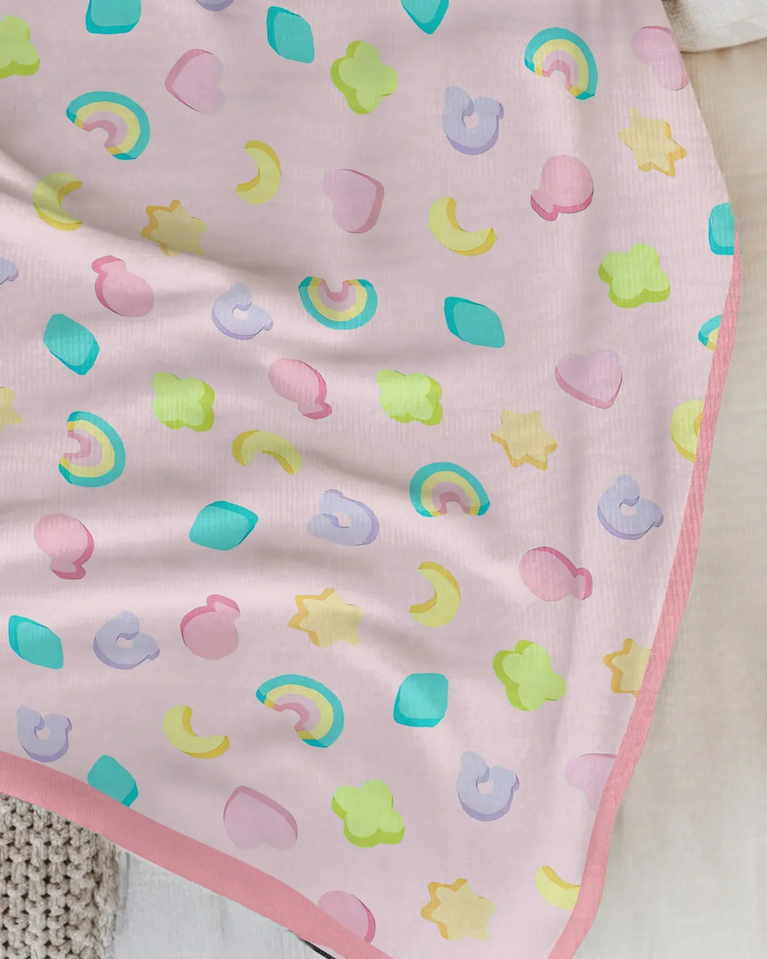 Pastel Lucky Charms Scatter Bamboo Blanket