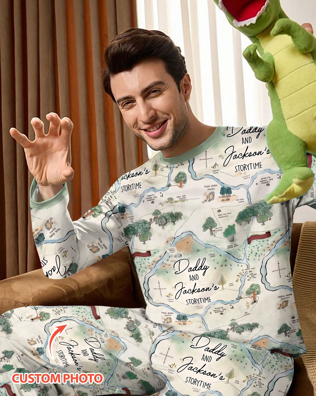 Mommy Daddy And Me Bedtime Story Family Matching Bamboo Men's Pajama Set