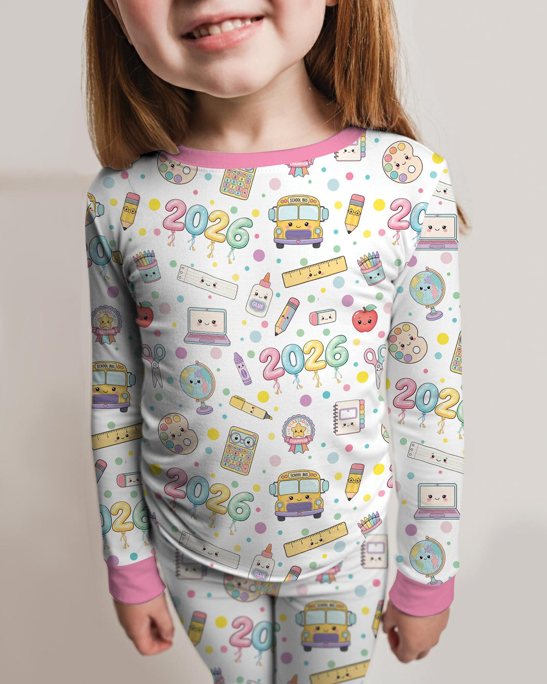 Template Bamboo Two Piece Long Sleeve Pyjamas Set