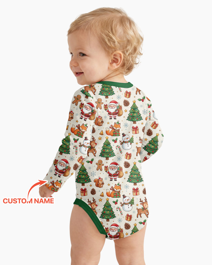 Custom Name When I Wake Up It's Will Be Christmas Bamboo Bodysuit