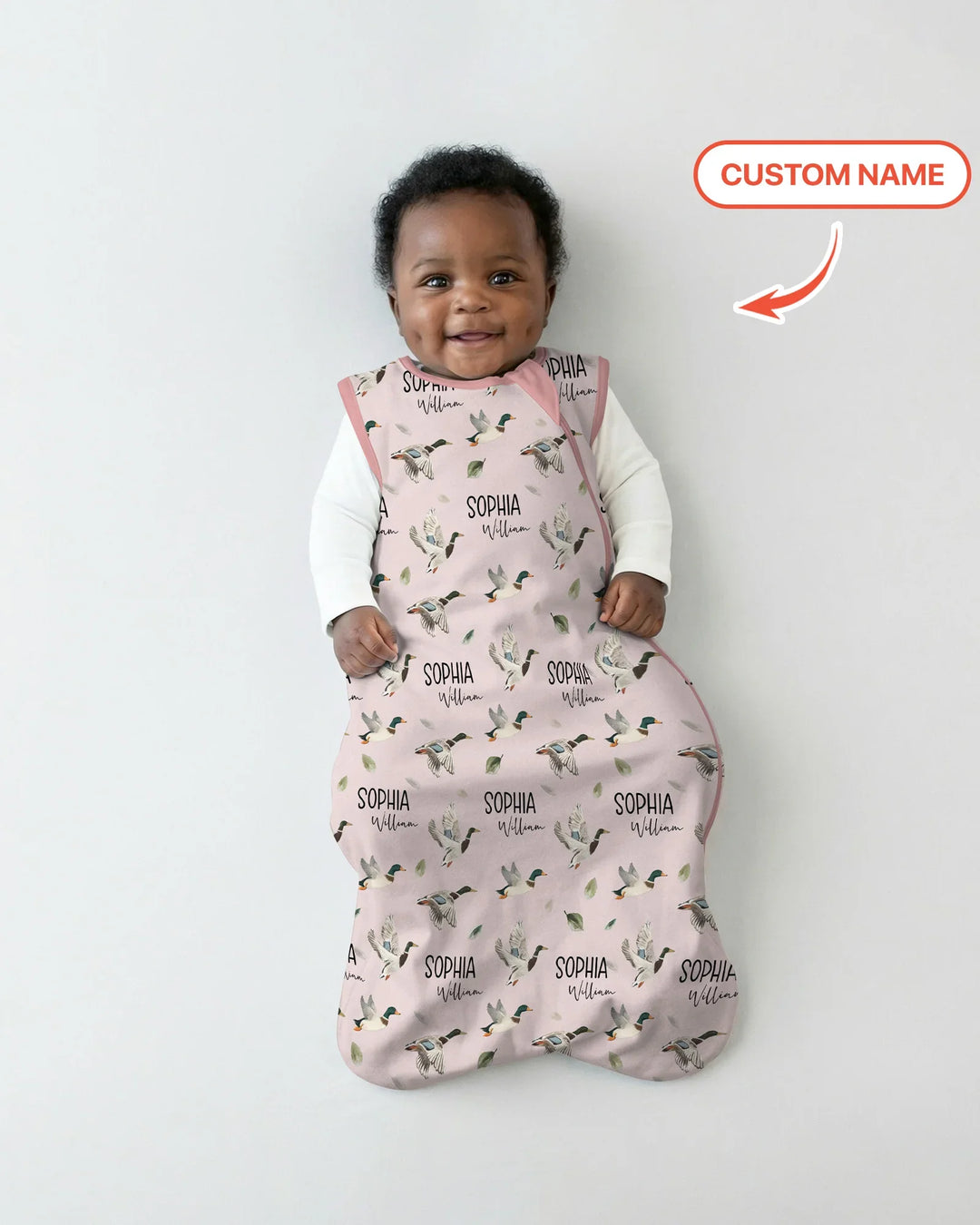 Custom Name Mallard Duck Bamboo Sleep Bag