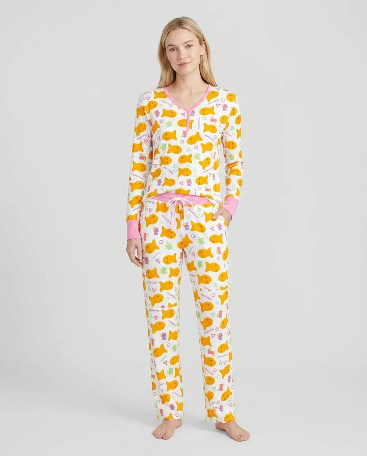 Cheesy Fishies Family Matching Bamboo Women Pajama Set