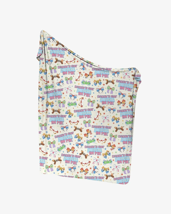 Daddy's Got A Friend In Me swaddle blanket