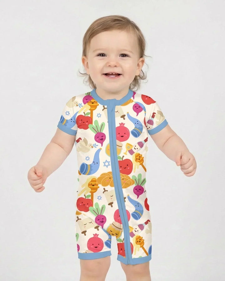 Shana Tova Rosh Hashanah Bamboo Shorty Zippy