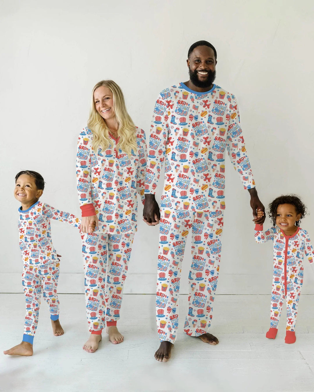 Red White & 250 Bamboo Two Piece Long Sleeve Pajama Set