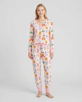 Whimsical Puppy Parade Family Matching Bamboo Women Pajama Set