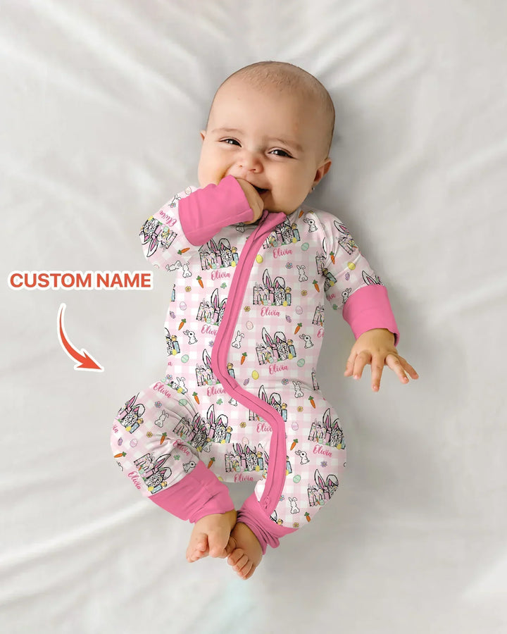 Custom Name Easter Family Matching Bamboo Convertible Zippy