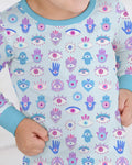 Hamsa Heart Guardians Family Matching Bamboo Two Piece Long Sleeve Pajama Set