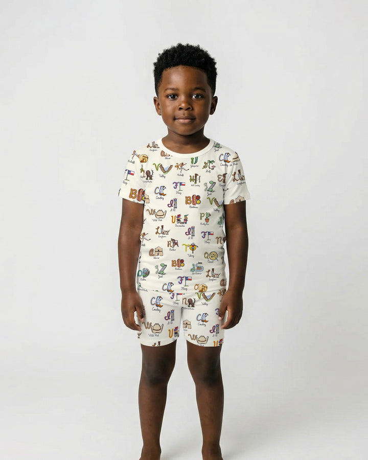 Template Bamboo Two Piece Short Sleeve Shorts Pyjamas Set